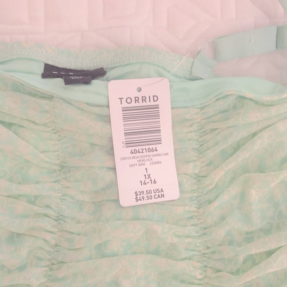 NWT Torrid Mesh Shirred Tank - Picture 5 of 5